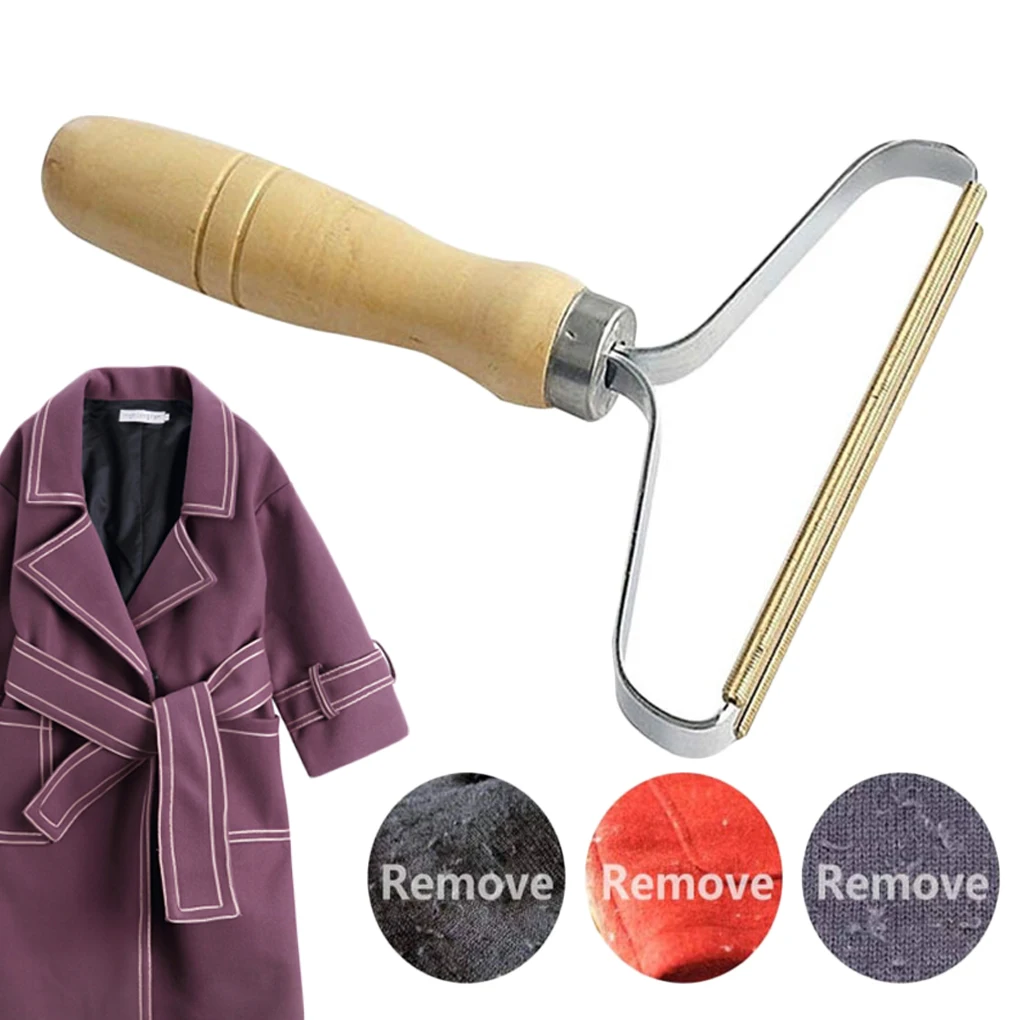 Portable Lint Remover Clothes Fuzz Fabric Shaver Brush Tool Power-Free Fluff Removing Roller for Sweater Woven Coat