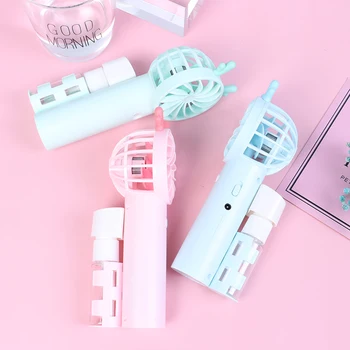 

Hot Sale Portable Water Spray Mist Fan Electric USB Rechargeable Handheld Mini Fan for Outdoor