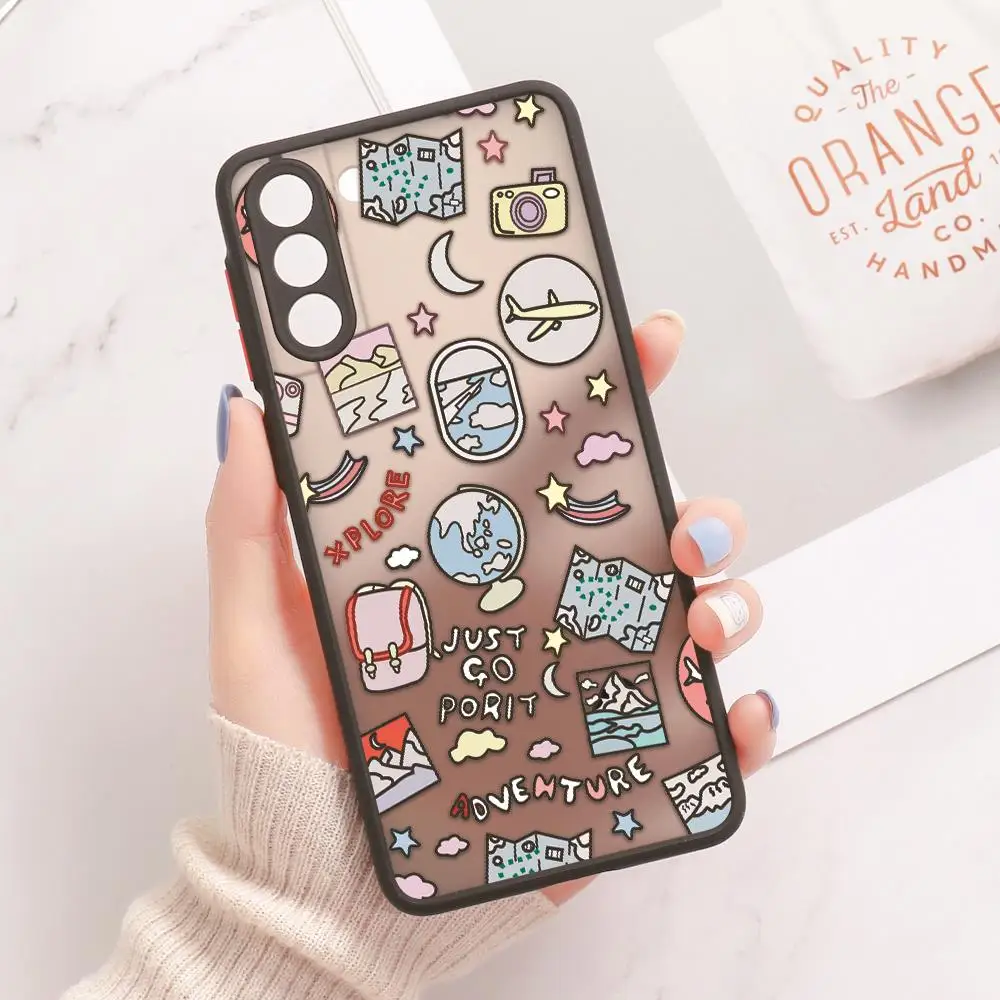 OPPO A53S Case For OPPO A9 2020 A3S A5S A12E A11 A83 A15 A52 A72 A92 A54 A55 A31 A91 A93 A94 A95 5G Butterfly Matte Cover Bumper