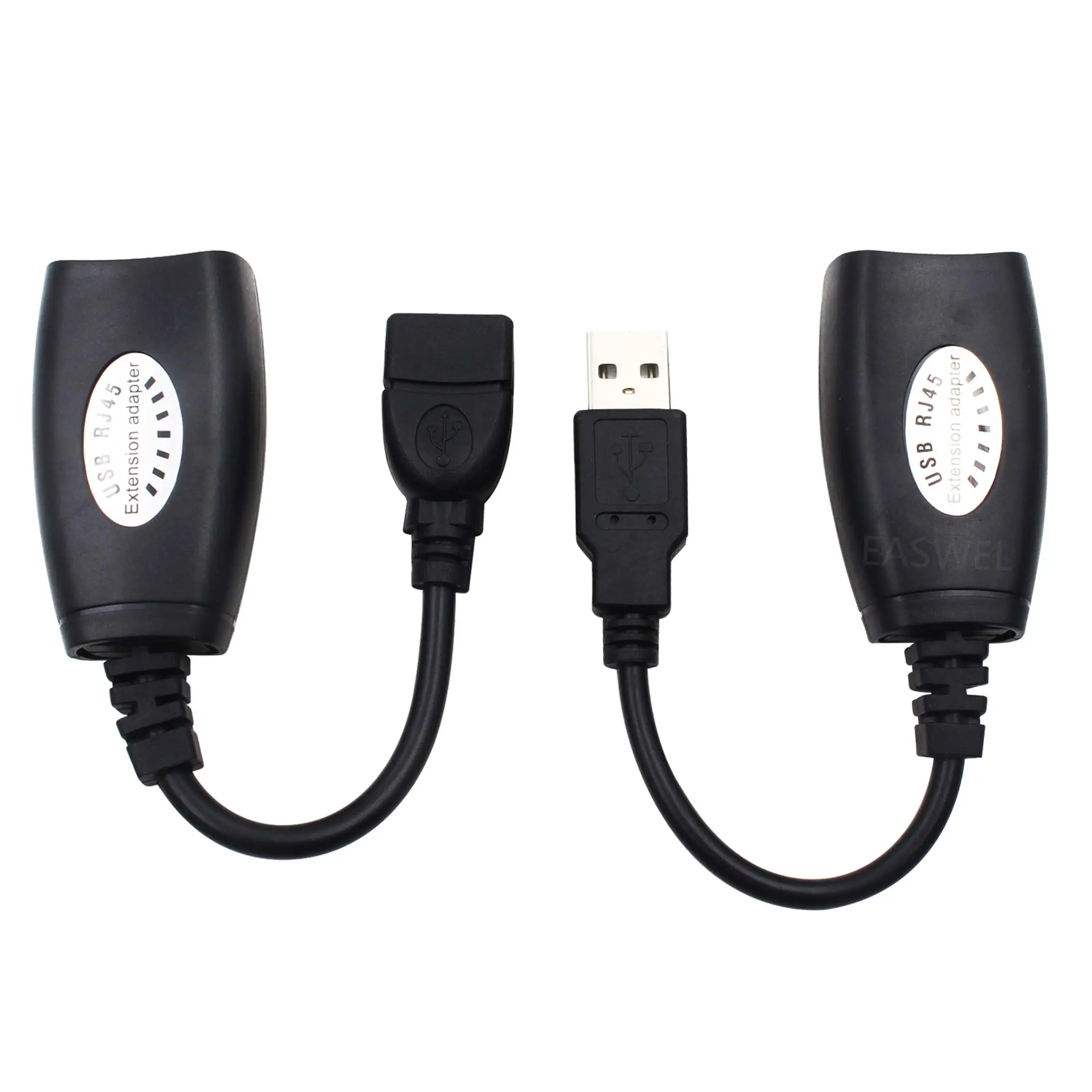 50 шт. USB удлинитель Ethernet RJ45 Cat5e/6 кабель LAN адаптер удлинитель через комплект повторителя