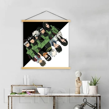 

Naruto Picture Poster Animation Character Wall Art Print Wooden Scroll Hanging Paintings Boys Room Canvas Home Interior Decor