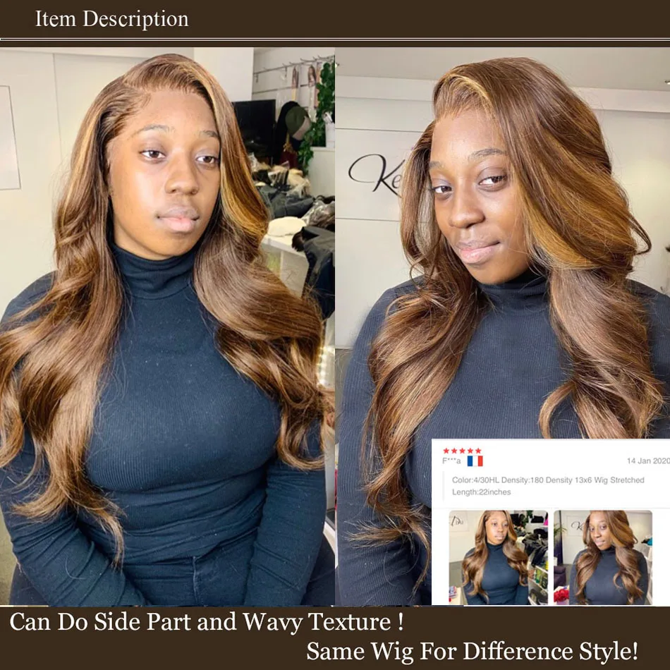 Hesperis 360 Lace Frontal Wig Pre Plucked 13x6 Lace Front Human Hair Wigs Brazilian Remy Colored Highlight Blonde Lace Wigs