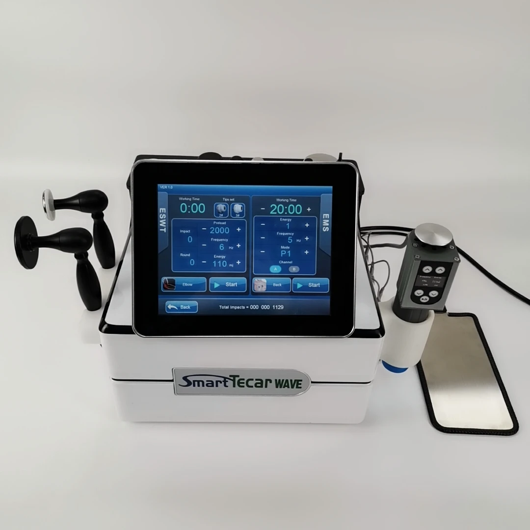 Diathermy Smart Tecar Therapy Combinato Con Onde D'Urto E Apparecchiature Elettriche Per La Stimolazione Muscolare Ems