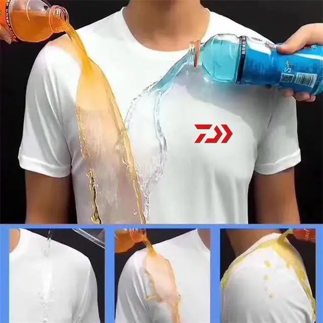 Breathable Anti-Dirty DAIWA Men Fishing T Shirt Creative Hydrophobic Waterproof Fishing Clothes Quick Dry Daiwa Fishing Clothing - Цвет: 33