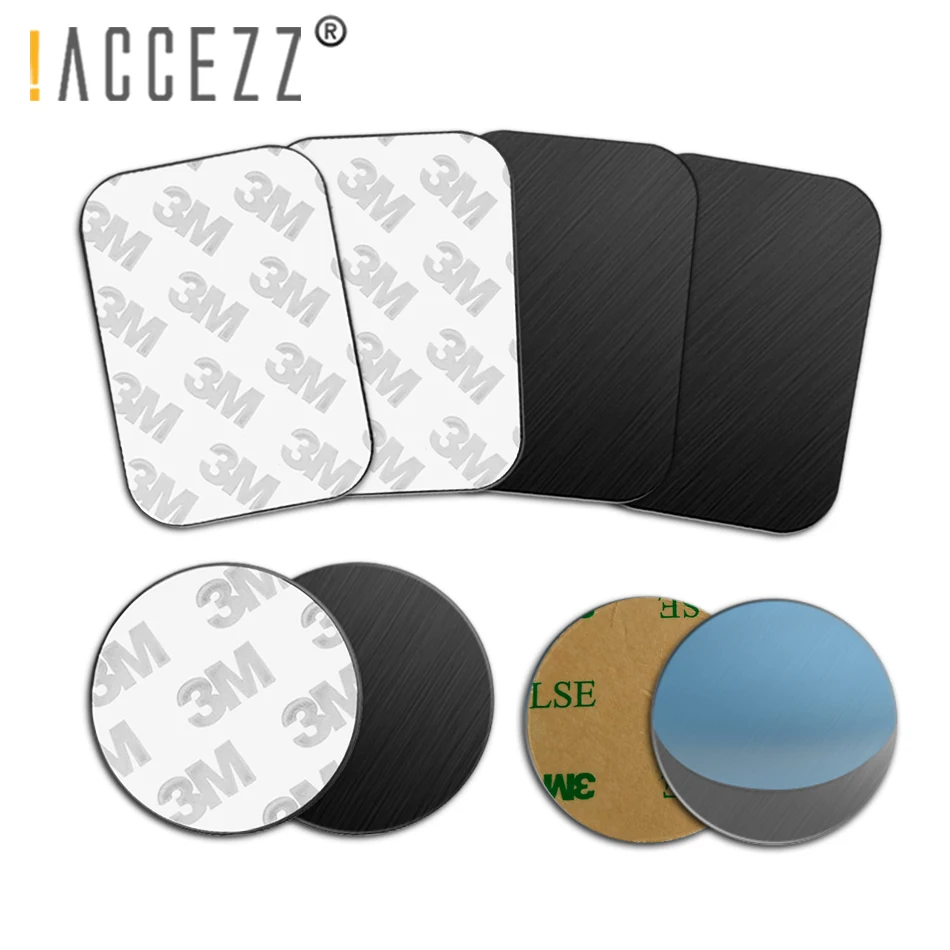 

!ACCEZZ 10Pc/5Pc/3Pc Metal Plate Disk Iron&Rectangular Sheet Sticker For Magnetic Mobile Phone Holder For Magnet Car Stand Mount