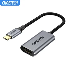 CHOETECH USB C к цифровому AV адаптеру usb type C к HDMI концентратор 4К@ 60 Гц плетеный кабель Thunderbolt 3 совместим с MacBook Pro iPad