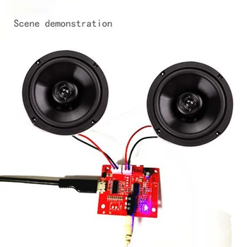 

3.7-5.3V 2*5W Power Amplifier, AUX Audio Input For Bluetooth Receiving Board Support M icro Lithium Battery Charging FM