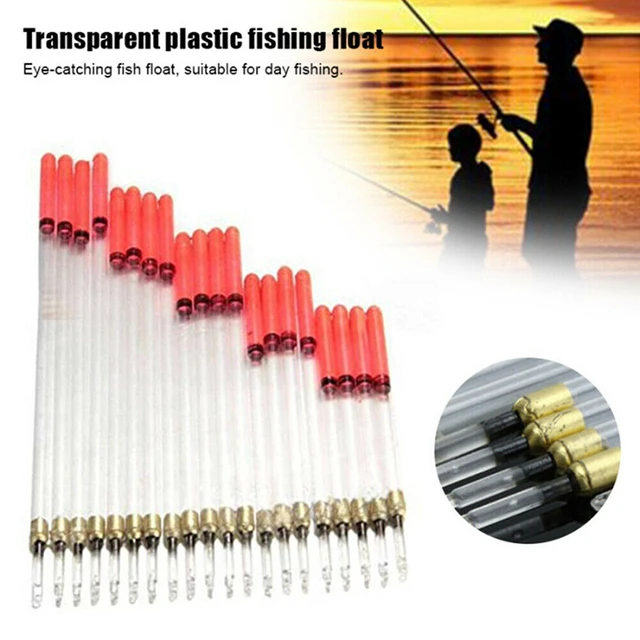 20 Clear Crystal Waggler Fishing Fish Floats Floating Stem Tube Set -  AliExpress