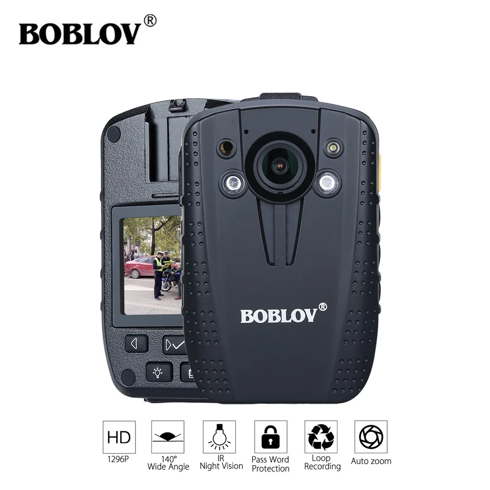 

Boblov 1296P HD31-G FHD Video Recorder 32GB IR Night Vision Security DVR Body Worn Camera Wearable Mini Camcorders police camera