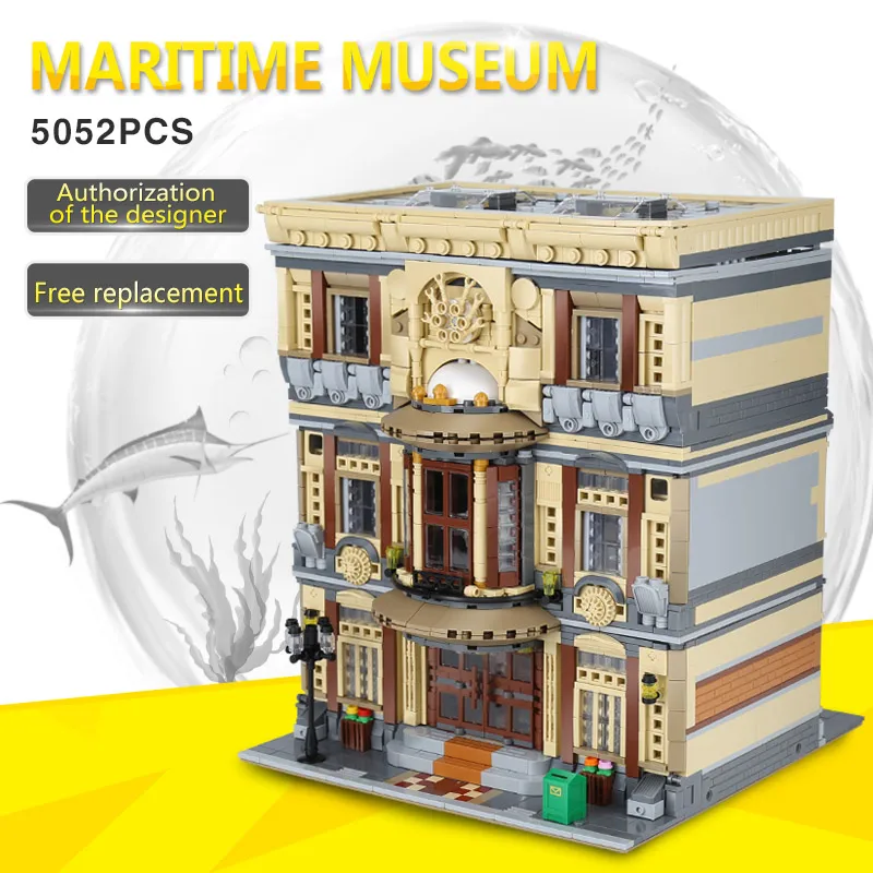 DHL 01005 MOC Конструктор Город игрушки серия морской музейный набор сборные строительные блоки кирпичи Детские Рождественские игрушечные модели, подарки