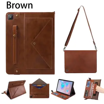 

Multifunction Tablet Case For Samsung Galaxy Tab S6 Lite 10.4 SM-P610 SM-P615 Leather Shoulder Envelope Bag Tab S6 Lite EEMIA