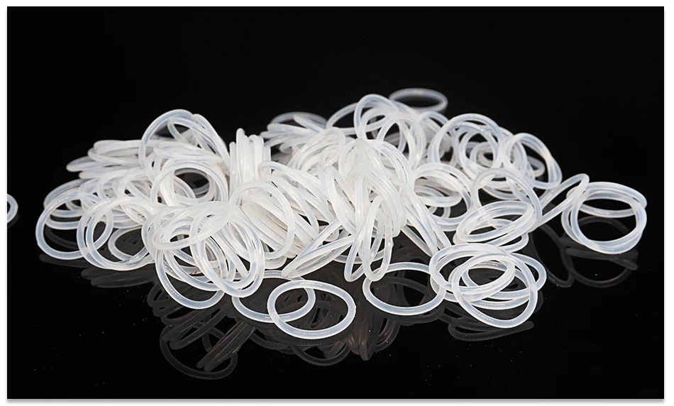 10PCS/Lot VMQ O Ring Seal Gasket Thickness CS1/1.5/1.9mm OD4-40mm Silicone Rubber Insulation Waterproof Washer Green Non-toxic