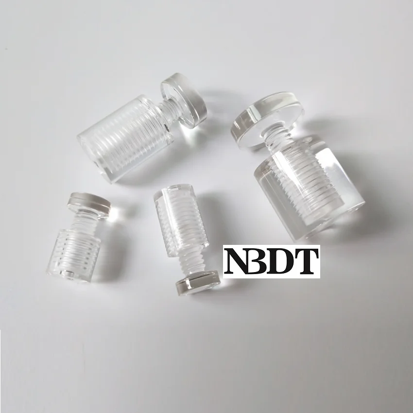 

4Pcs Solid Clear Acrylic Glass Standoff Barrel Stand Off Display Sign Wall Spacer