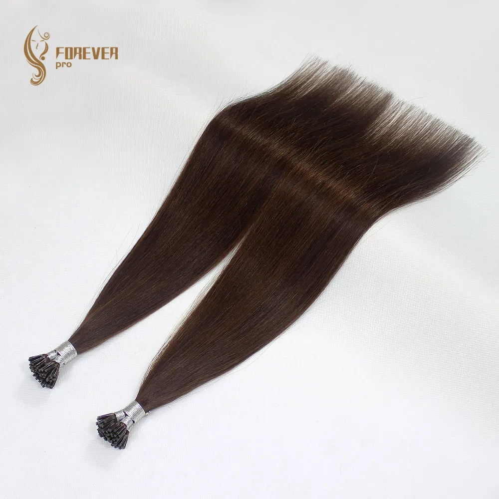 Forever pro волосы 0,8 г/локон 1" 18" 2" Настоящие Remy волосы для наращивания темно-коричневого цвета кератиновая связь малайзийские человеческие волосы на Капсулах