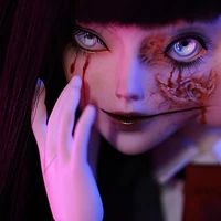 BJD Doll Two Face 1/4 Mio Full Set Double Emotion Conjoined Horror Anime Doll Professional Makeup ShugaFairy Minifee Human Ghost 2