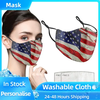 

Cotton Mouth Mask Printing Reusable And Washable Breathable Mouth Face Cover Cloth Shields With 2 Pcs Filters Mascarillas
