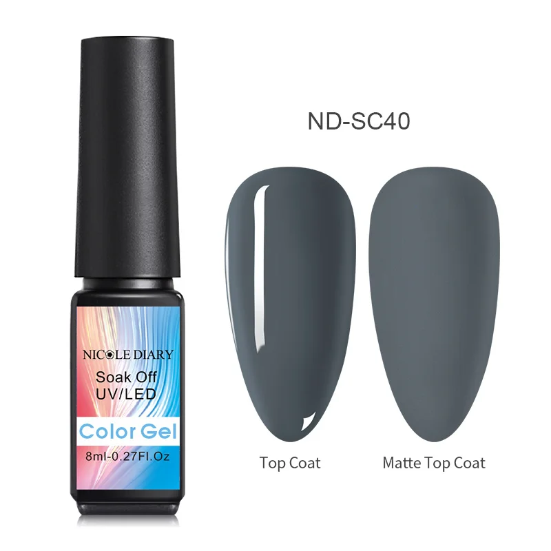 NICOLE DIARY Holo Красный Блеск УФ-гель для ногтей супер Сияющий фиолетовый УФ лак для ногтей - Цвет: ND-SC40