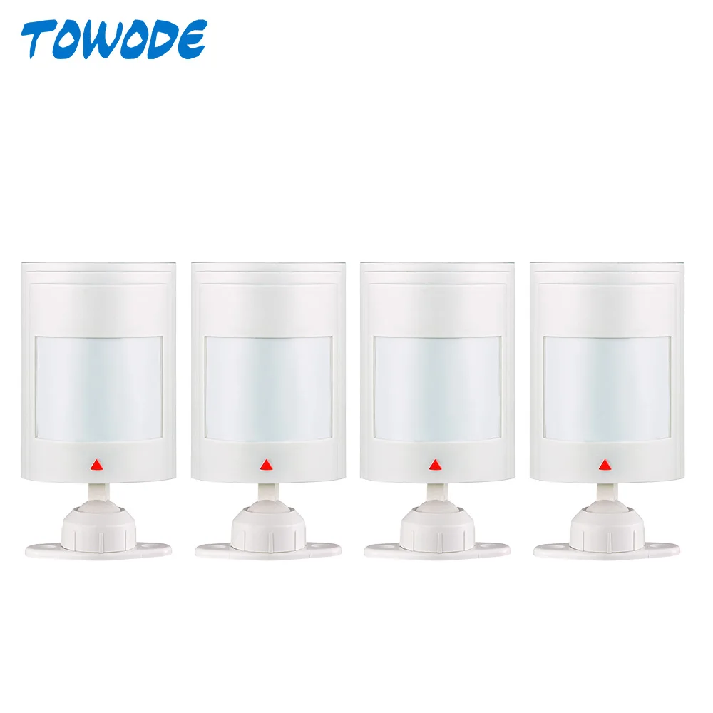 

TOWODE 4Pcs Wired PIR Infrared Detector Motion Detector Sensor for All Wired Home Alarm System Security