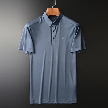 

Mens Luxury Summer Business Casual Short Sleeves Man High Quality Slim Fit Comfortable Male T-shirts