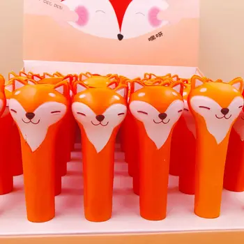 

1 Pcs Cartoon Soft Decompression Gel Pen Cute Little Fox 0.5mm Black Ink Writing Pen Student Office School Stationery Supply