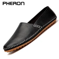 Fashion Men's Driving Shoes Leather Slip-on Mocassin Homme Loafers Casual Breathable Soft Comfortable Big Size 50 Zapatos Hombre