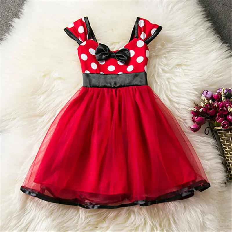 Новые платья для девочек vestido infantil Para Festa, милая детская одежда с Минни наряд принцессы на день рождения детское платье-пачка для девочек