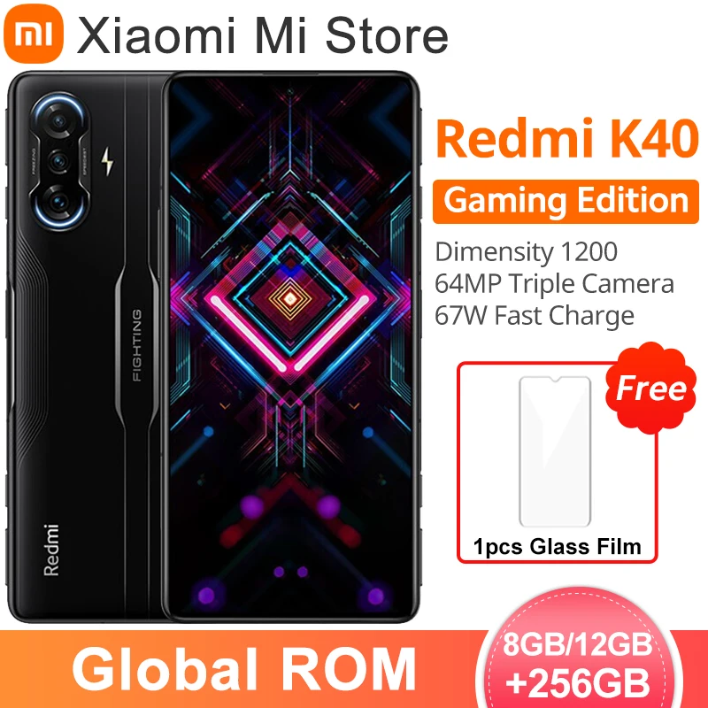 Смартфон Xiaomi Redmi K40 игровой версия 8 ГБ/12 Гб/256 ГБ 1200 дюйма ядер 120 Гц | Мобильные