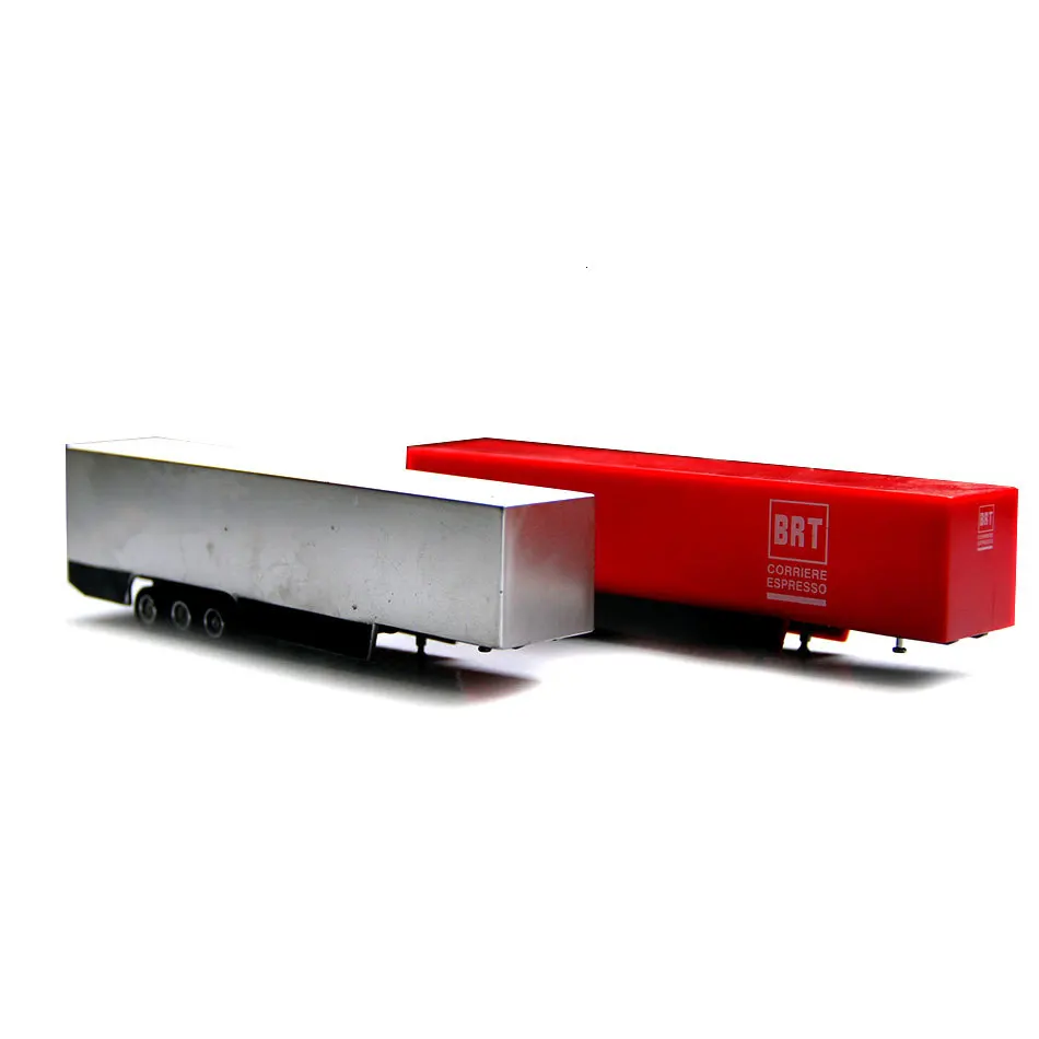 Building Train Cargo Container Toys Model 1:87 HO Scale Truck Trailer Car With Production Sand Table Mini Gift Transportation