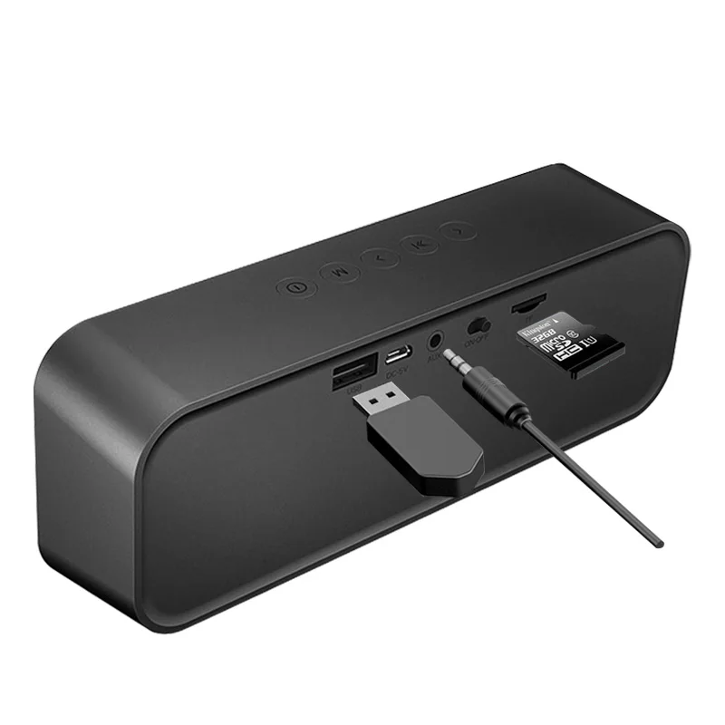 Mini Portable Bluetooth Speaker EBS-308 Metal Mesh Colorful Frame TF Card and U-disk Wireless Stereo Music Player Gadget Gift