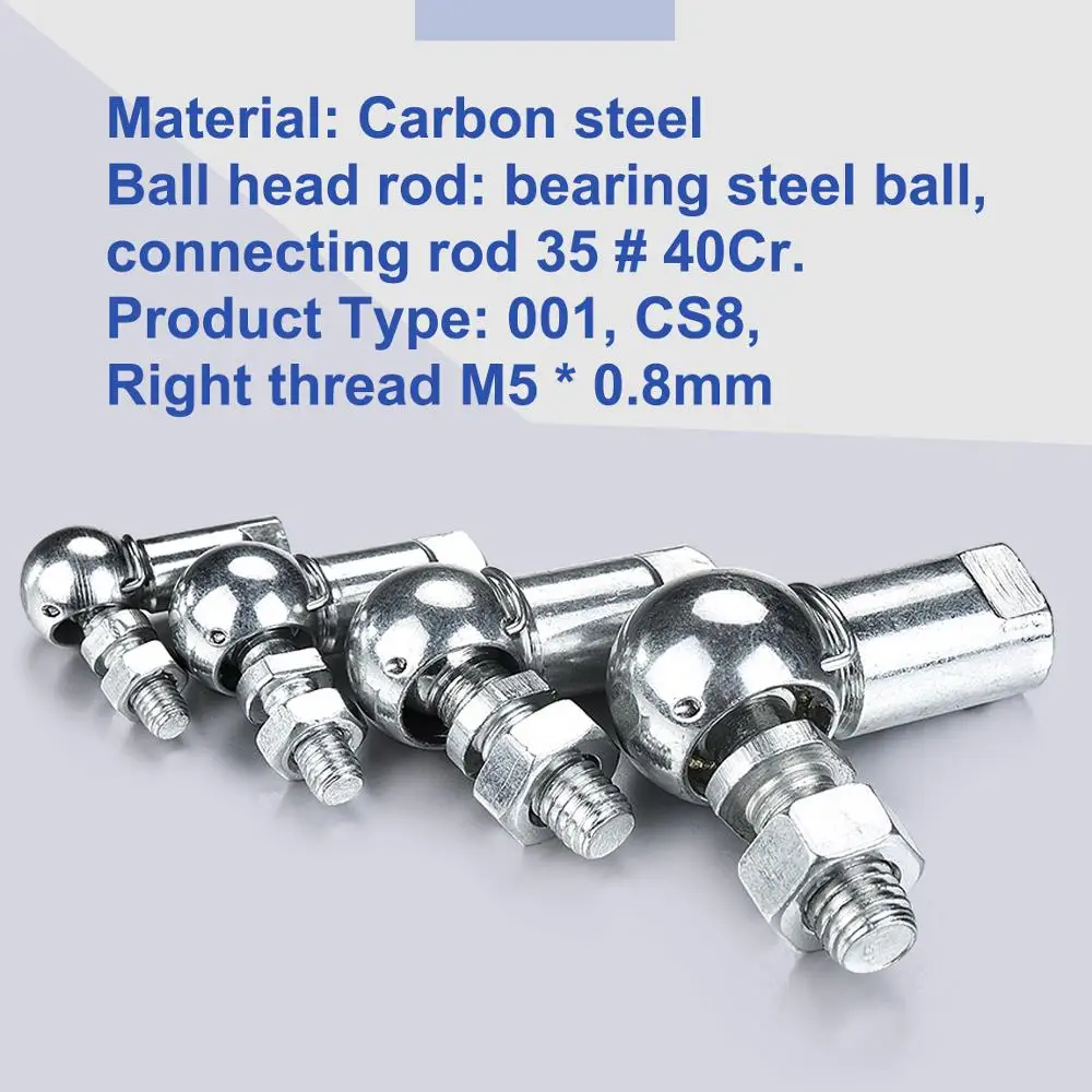 Rod End Bearing 2Pcs M5 M6 M8 M10 Ball Joint Rod End Bearing Right Angle CS8/CS10/CS13/CS16