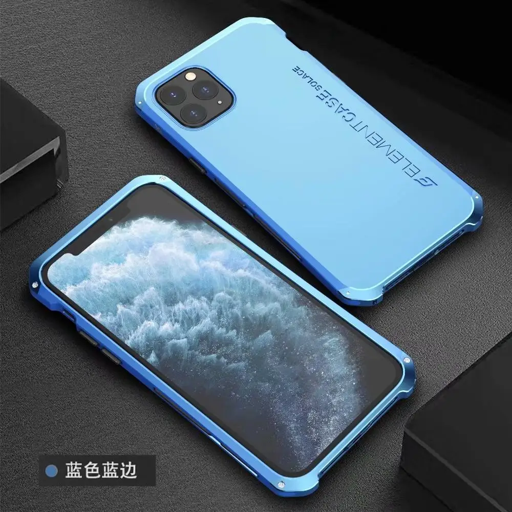 R-JUST защитный чехол для Iphone 11 Pro Max металлический алюминиевый+ Гибридный PC сверхмощный противоударный чехол для Iphone11 Pro Max - Цвет: all blue