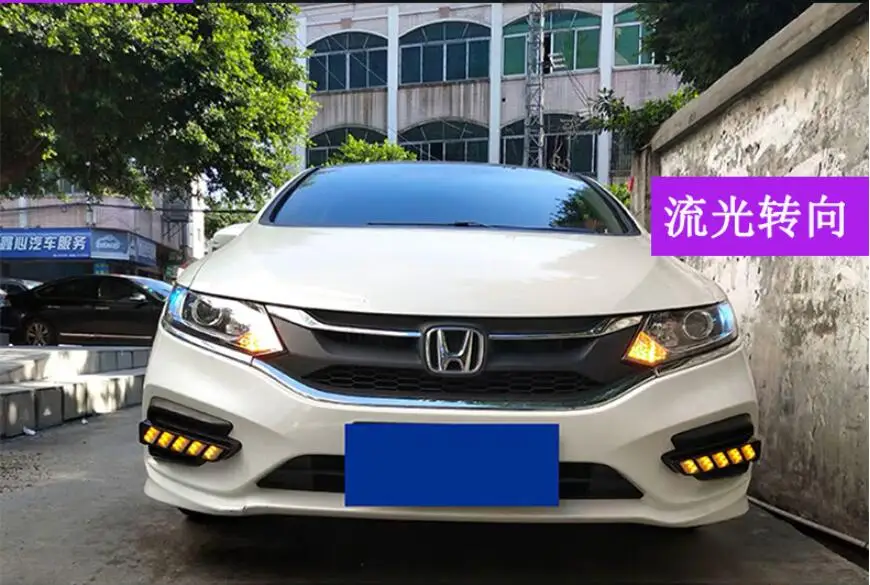 Год автомобильный бампер для Honda Jade Дневной светильник автомобильные аксессуары светодиодный DRL головной светильник для Honda Jade противотуманный светильник