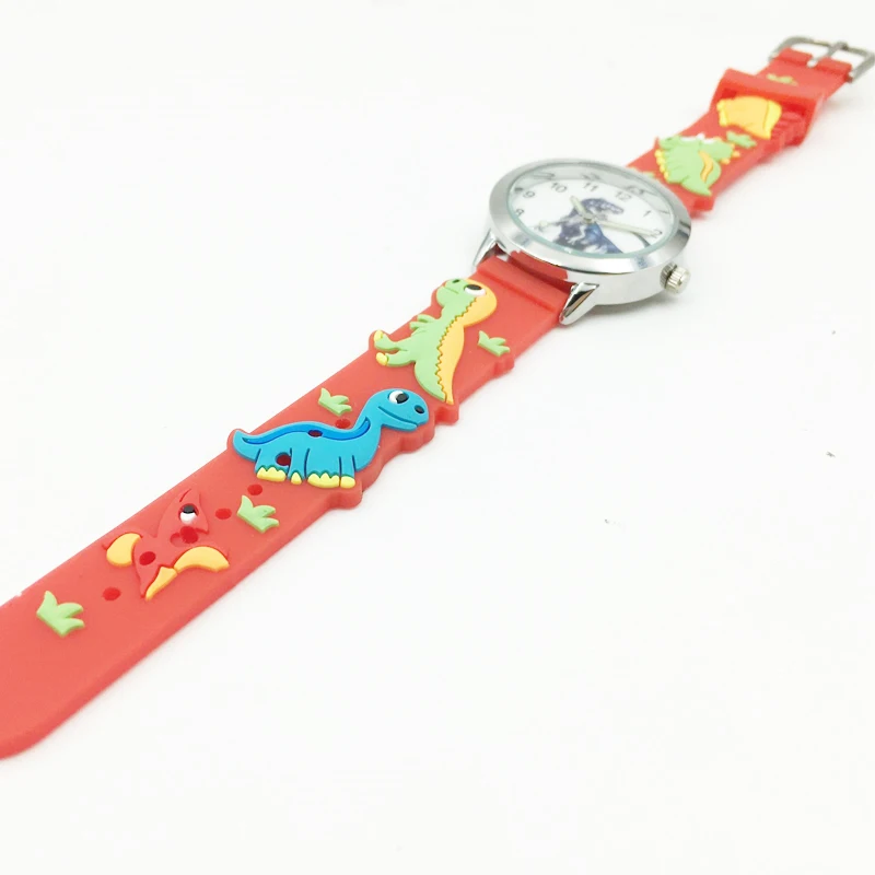 hot fashion 3D dinosaur analog quartz watch for kids boys girls wristwatches jelly silicone band studnets clock free drop shipping (8)