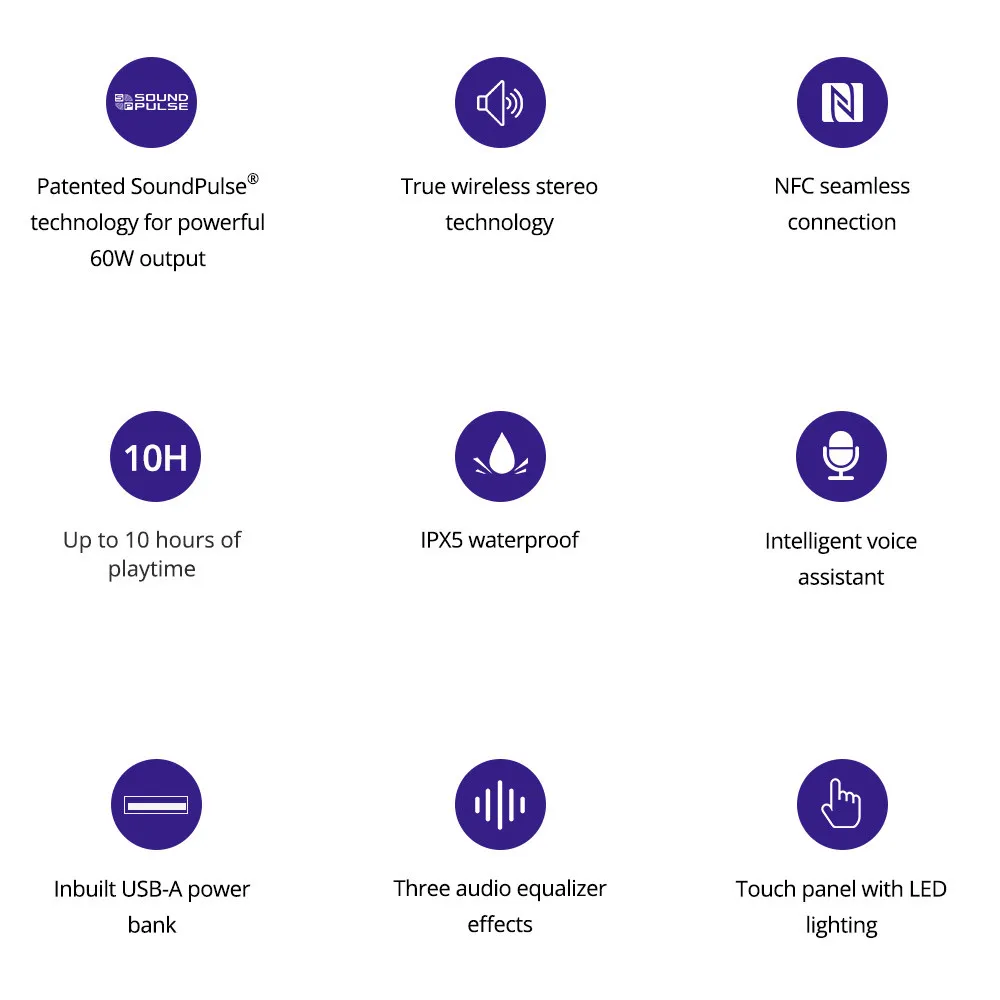 60W Power Tronsmart Mega Pro Bluetooth 5.0 Speaker Portable Speaker Enhanced Bass TWS Column with NFC, IPX5, 10400mAh battery 60W Power Tronsmart Mega Pro Bluetooth 5.0 Speaker Portable Speaker Enhanced Bass TWS Column with NFC, IPX5, 10400mAh battery