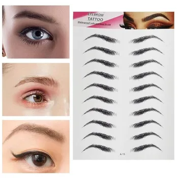 

2020 New 6D Eyebrow Tattoo Sticker False Eyebrows Waterproof Lasting Makeup One Time Water-based Eye Brow Stickers Cosmetics Hot