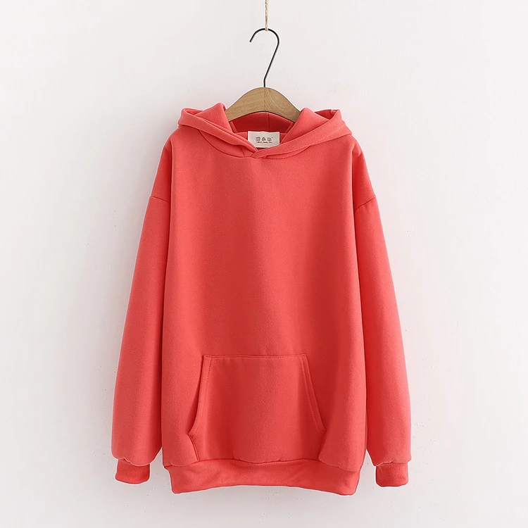 MERRY PRETTY женские толстовки с капюшоном с ушками на капюшоне мультфильм Вышивка толстовки зима плюс бархат пуловер Свободный спортивный костюм