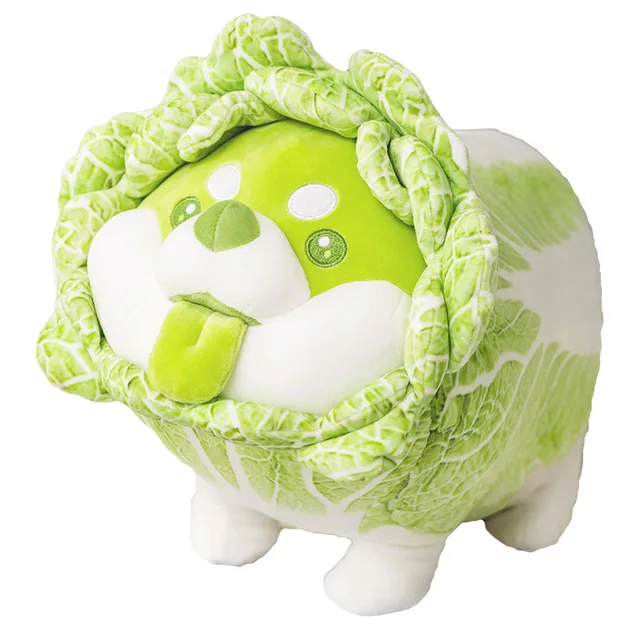 Lovely cabbage plush toy cartoon animation dog doll decoration Plush filling pillow girl sleeping pillow cushion holiday gift