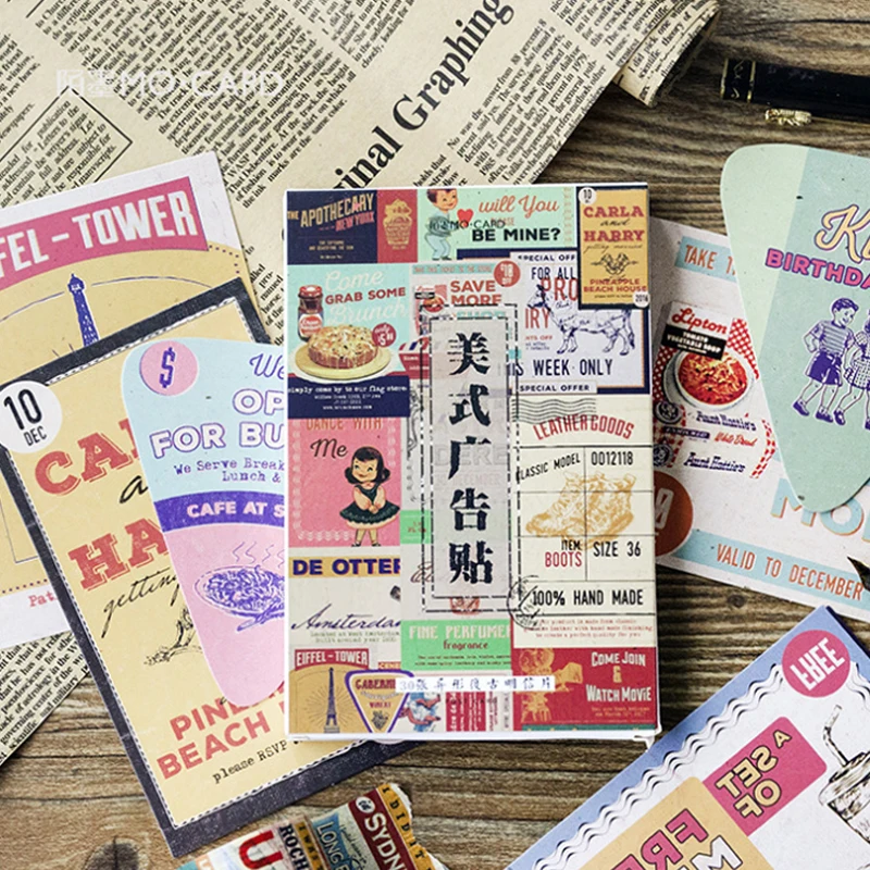  5packs American advertisement series card multifuction Card party invitation DIY Decoration blessin - 4.00055E+12