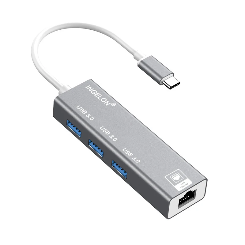 Ingelo 7 в 1 USB C концентратор для MacBook Pro 1" 15" адаптер Duo type C 5 Гбит/с PD 4K HDMI microSD/SD RJ45 разветвитель LAN металлический usb-хаб