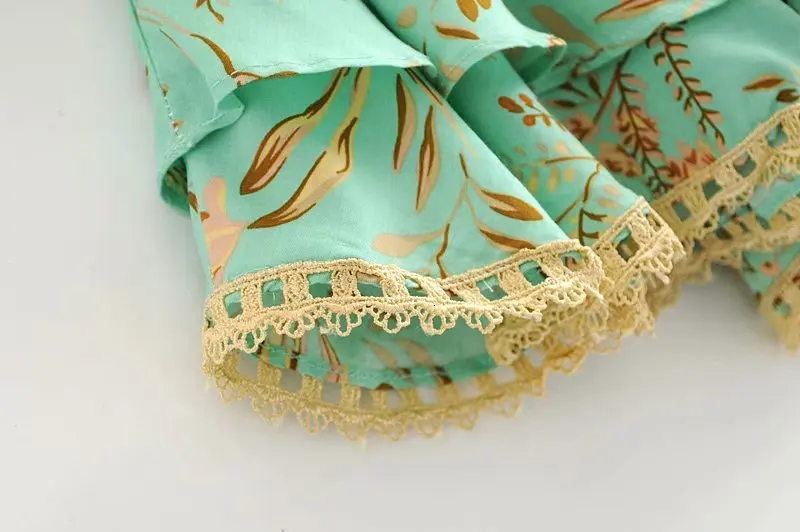 DEAT 2020 spring summer Boho Dress Rayon Turquoise Summer Dresses Mini Women Dresses Long Sleeve Party Dress Women MF482