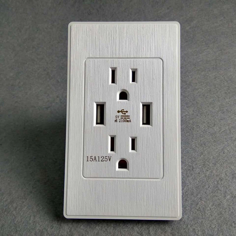 Американский двойной Usb розетка американский стандарт розетка США 3.1A Usb розетка панель США вилка