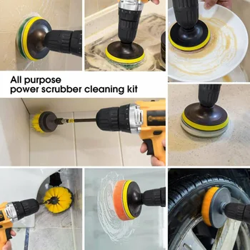 

Brush Kit Cleaner Combo Tool For Bathtubs Fits Any Power Drill Power Scrubber