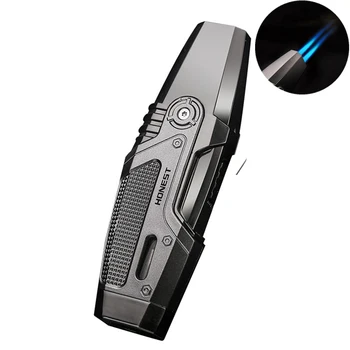 

Honest Jet Flame Refillable Butane Gas Lighters Metal Cross Dual Windproof Torch Flame Lighter for Retail & Wholesale