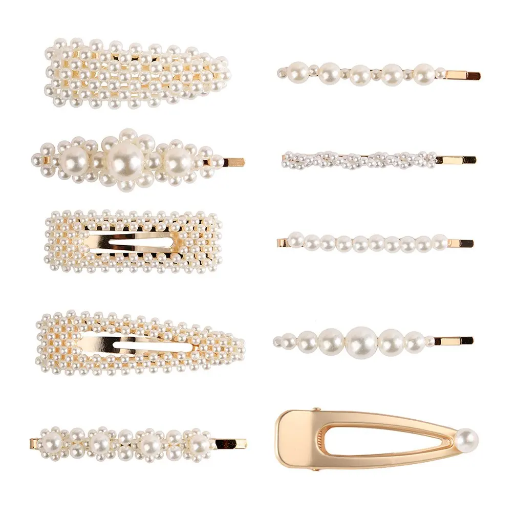 

1Set Fashion Women Girls Elegant Pearls Hairpins Hair Clips Pins Barrette Accessories for Kids Hairgrip Headdress New Headwear