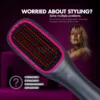 3 In 1 Hair Straightener Comb Styling Comb for Straight Curly Electric Hot Air Brush Women Heating Comb Hair Straightening Brush 6