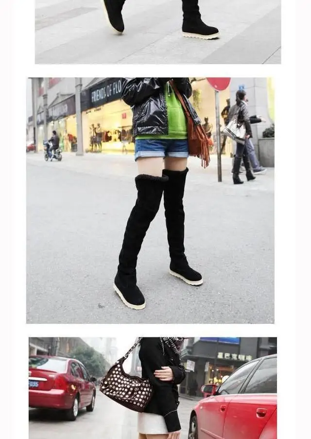 DIJIGIRLS/Botas femininas; обувь выше колена на плоской подошве; Блестящие Зимние сапоги; теплая плюшевая обувь; женские зимние сапоги martin В рыцарском стиле; Прямая поставка