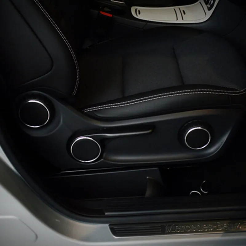 Ручка регулировки сиденья кольцо украшения крышка отделка 3 шт. для Mercedes Benz W176 W246 X156 C117 GLA CLA A B класс алюминиевый сплав