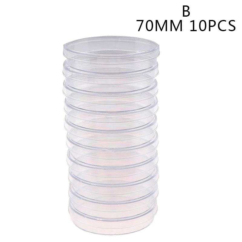 10Pcs 70mm Polystyrene Sterile Petri Dishes Bacteria Culture Dish for Laboratory Medical Biological Scientific Lab Supplies |