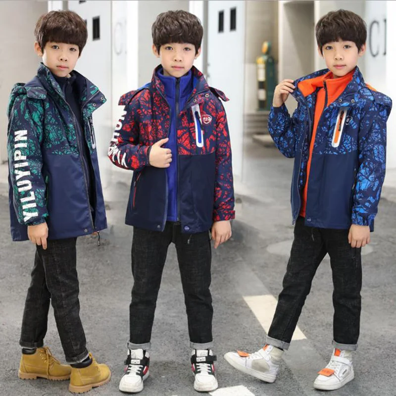 The new big boy ski-wear, Triad Removable Children Cotton-Padded Jacket Big Boy With Thick Winter Coat