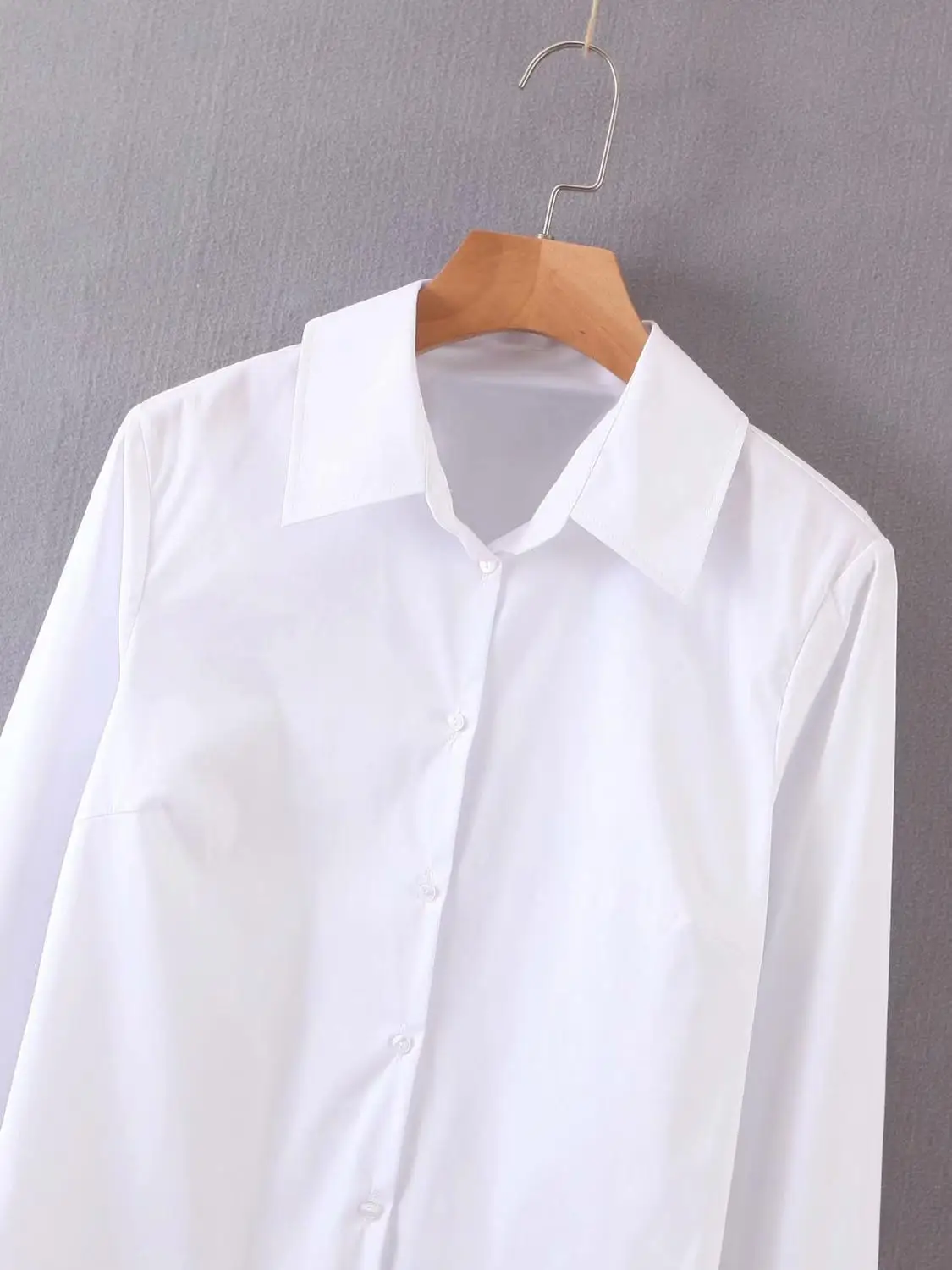  2020 women basic solid color white blouse office lady turn down collar business shirt casual slim f